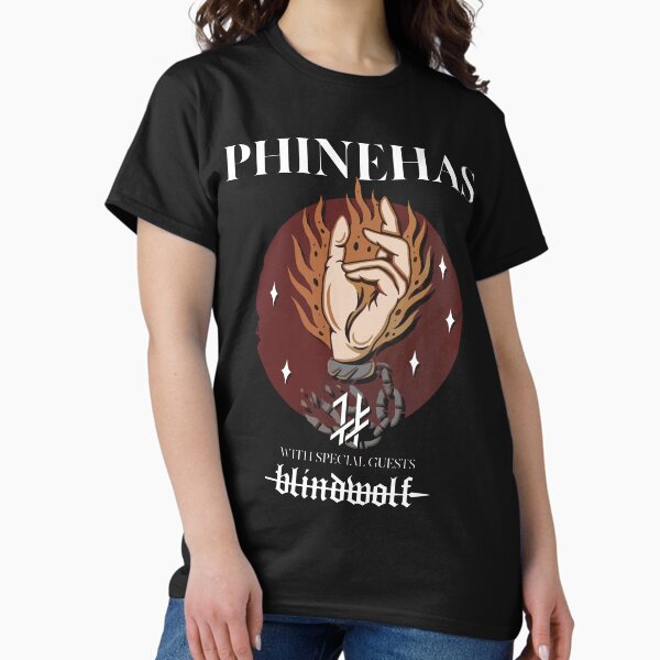 Vista previa del artículo con la obra «Camisetas con el logotipo de Phinehas Band Art», diseñado y vendido por Rigen23.