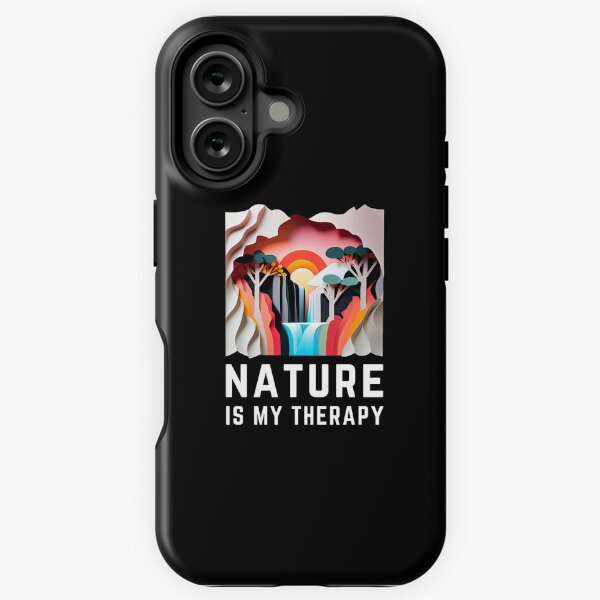 Artikel-Vorschau von Die Natur ist meine Therapie - Wasserfall - Die Cut-Out-Kollektion, designt und verkauft von FiveIntentions.