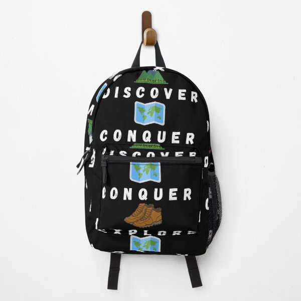 Item preview, Explore, discover, conquer camping hiking designed and sold by blakfrog.