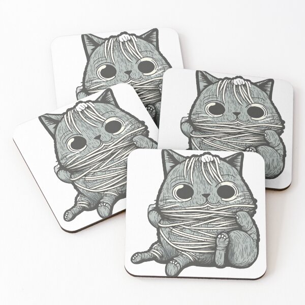 Item preview, Zombie cat playing with a ball of string designed and sold by CustomPrintHub.