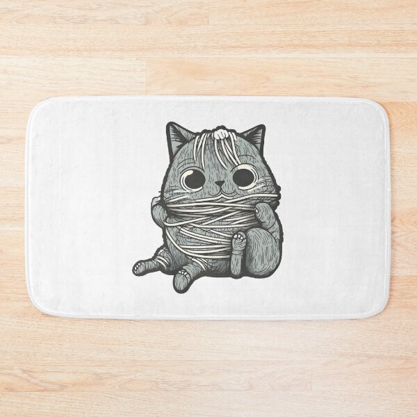 Item preview, Zombie cat playing with a ball of string designed and sold by CustomPrintHub.