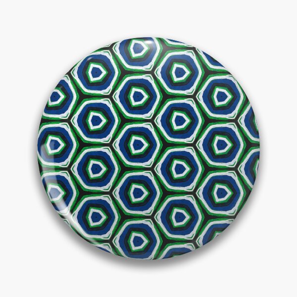 Item preview, Hexagon Pattern 10, Green, Blue, Black, White designed and sold by Joelle Burnette.