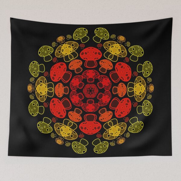 Item preview, Cursed Kaleidoscope - Fire Mushrooms designed and sold by FinapplePudding.