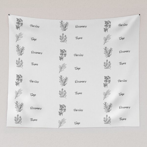 Item preview, Parsley, Sage, Rosemary and Thyme Herbal Print designed and sold by earthandorigin.