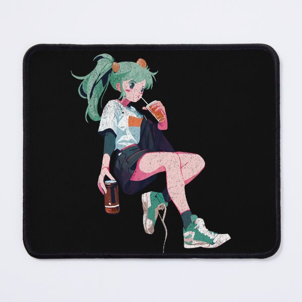 Item preview, Anime Girl Drinking Soda designed and sold by WhistlingSnail.