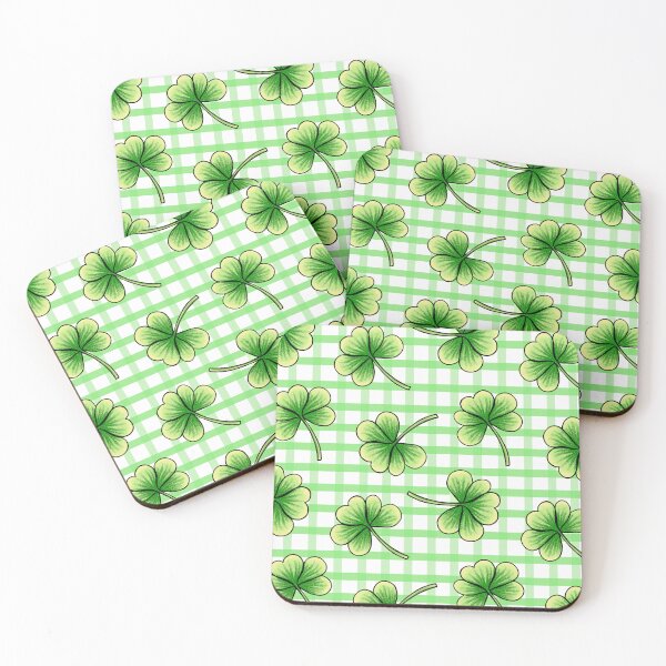 Item preview, Shamrock Clover St Patricks Day Gingham Plaid designed and sold by Julie Erin Designs.