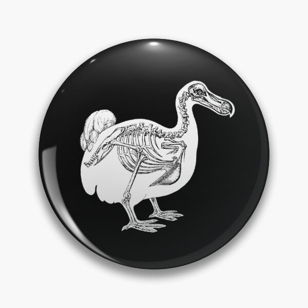 Artikelvorschau, Schwarz-Weiß-Skelett und Umriss von Dodo Bird entworfen und verkauft von ScienceSource.
