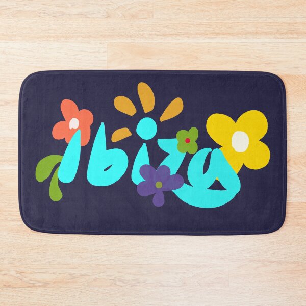 Item preview, Ibiza island flower power illustration designed and sold by Travel Planet.
