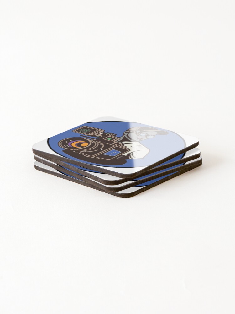 Thumbnail 4 of 5, Coasters (Set of 4), B Camera Operator designed and sold by SetLifeStickers.
