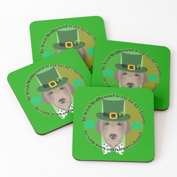 Item preview, Irish Wolfhound - St. Patrick's Day - My Irish Wolfhound is my lucky charm! designed and sold by Soundpups.