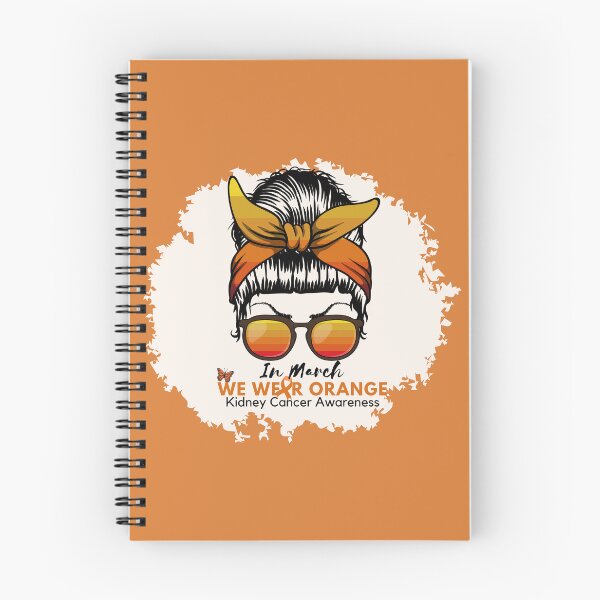 Item preview, In March We Wear Orange Kidney Cancer Awareness Messy Bun designed and sold by Binohshop.