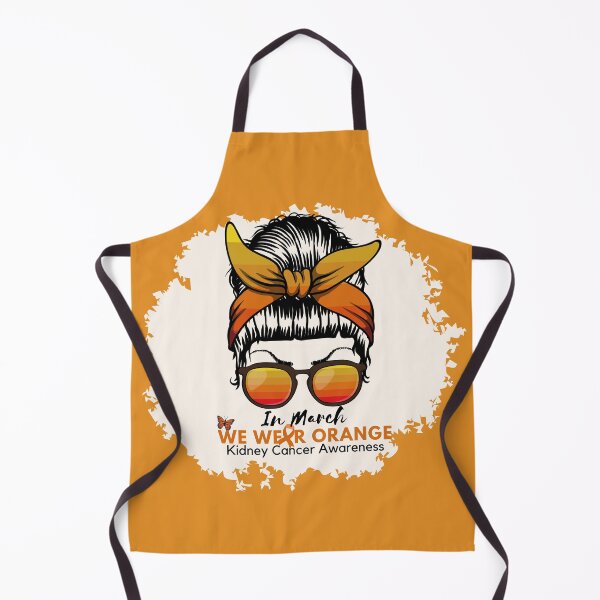 Item preview, In March We Wear Orange Kidney Cancer Awareness Messy Bun designed and sold by Binohshop.