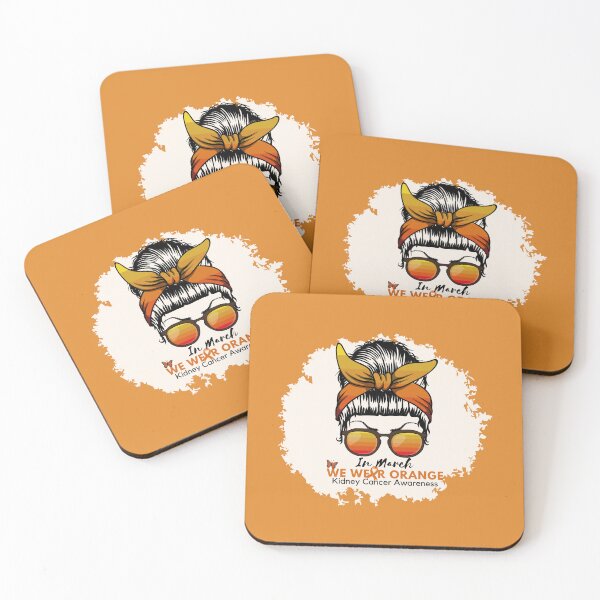 Item preview, In March We Wear Orange Kidney Cancer Awareness Messy Bun designed and sold by Binohshop.