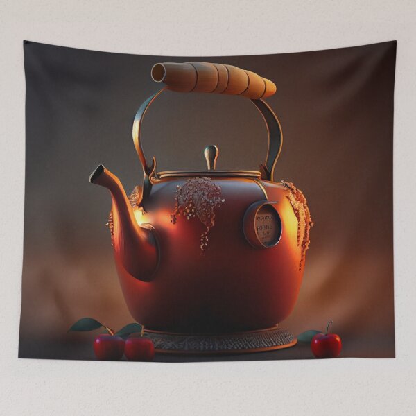 Item preview, A Step Lately Apple Kettle Digital Painting designed and sold by CodeAndColors.