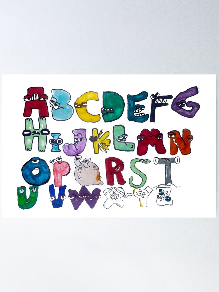 Funny Alphabet Lore Letter E - Alphabet Letters - Posters and Art Prints