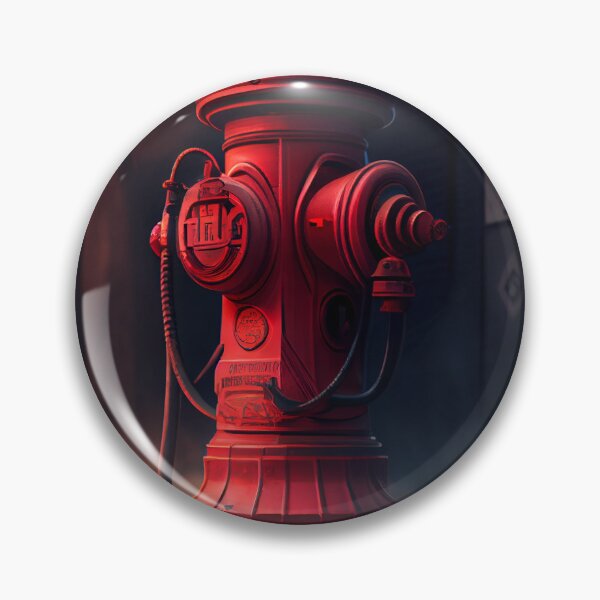 Item preview, The Power of Red Leverage and Hydrant in Tones Digital Painting designed and sold by CodeAndColors.
