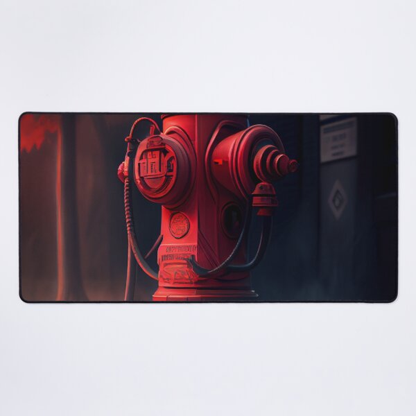 Artikelvorschau, The Power of Red Leverage and Hydrant in Tones Digital Painting entworfen und verkauft von CodeAndColors.