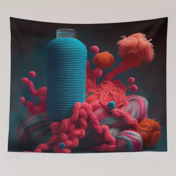 Item preview, Yarn Coral and the Bottle Digital Painting designed and sold by CodeAndColors.