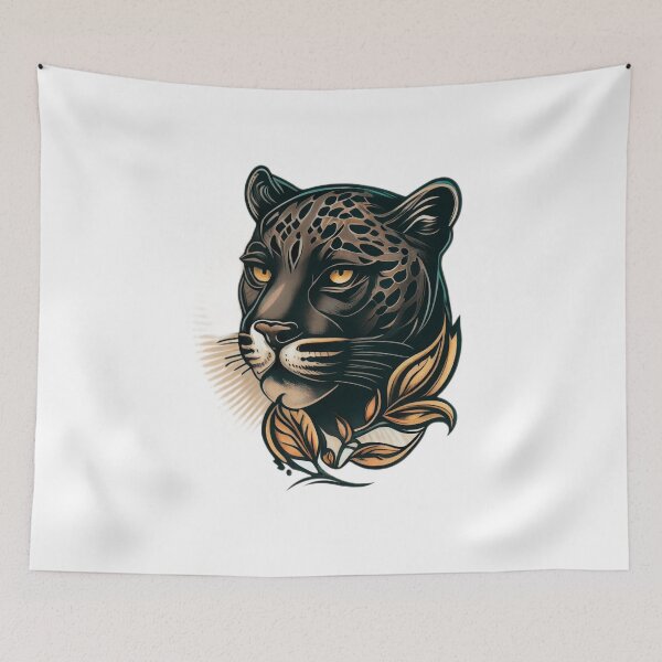 Item preview, Panther Traditional Tattoo designed and sold by TourDePassion.