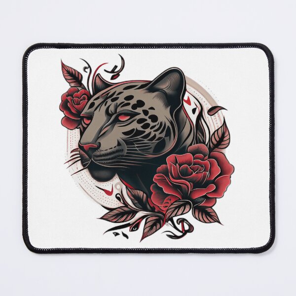 Item preview, Panther Head Tattoo designed and sold by TourDePassion.