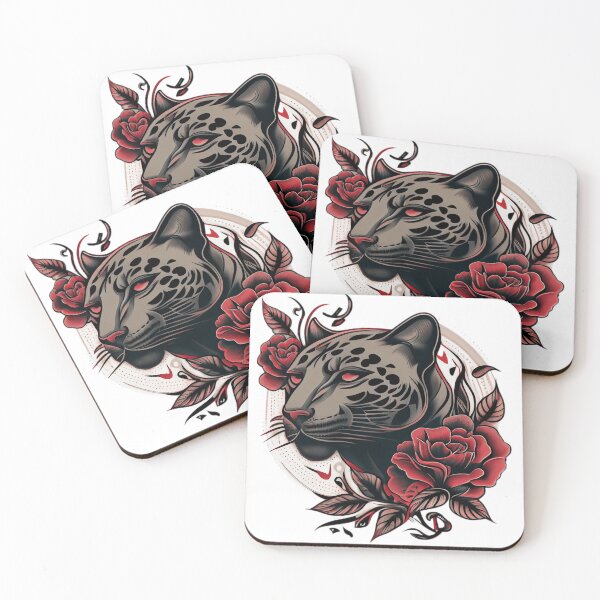 Item preview, Panther Head Tattoo designed and sold by TourDePassion.