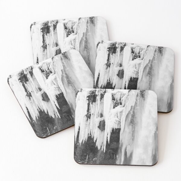 Item preview, Frozen Waterfall, Iceland B&W designed and sold by Kate-P-.