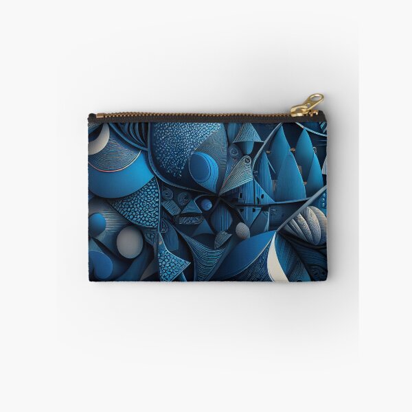 Item preview, Futuristic Blue Country Pattern Digital Painting designed and sold by CodeAndColors.