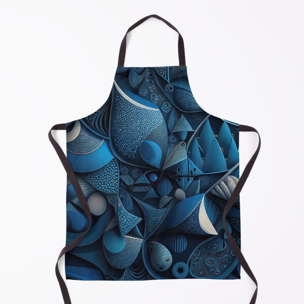Item preview, Futuristic Blue Country Pattern Digital Painting designed and sold by CodeAndColors.