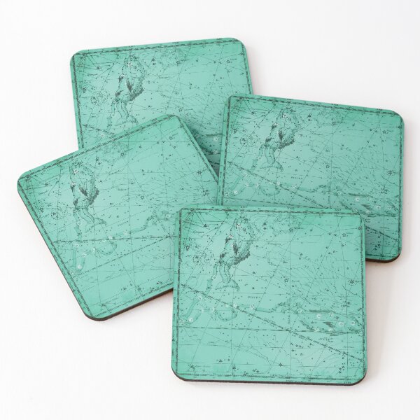 Item preview, Vintage Pisces Constellation Star Map, Sea Blue designed and sold by notsweettea.