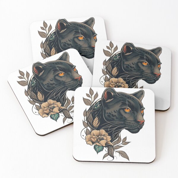 Item preview, Traditional Panther Head Tattoo designed and sold by TourDePassion.