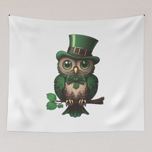 Artikelvorschau, Green owl saint patrick's day entworfen und verkauft von artyficial-.