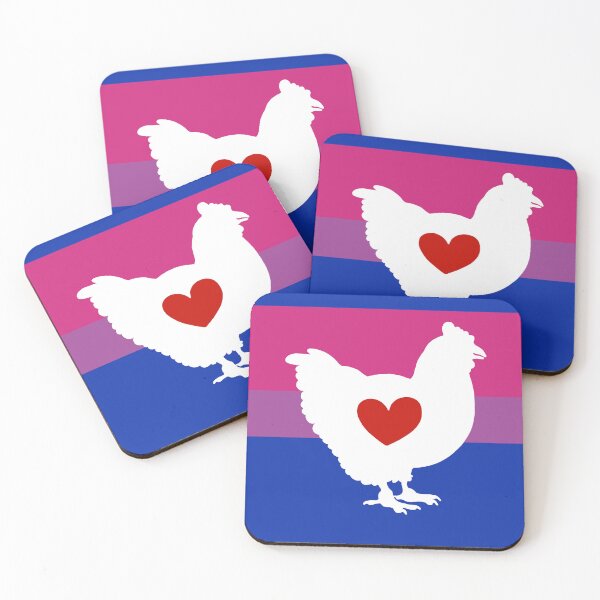 Item preview, Chicken Lover - LGBTQ Bisexual Flag Heart 01 Dark Blue designed and sold by Puddmuppy.