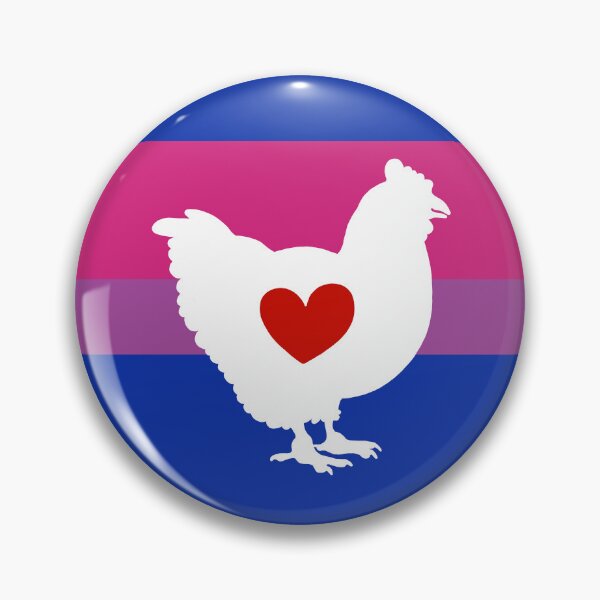 Item preview, Chicken Lover - LGBTQ Bisexual Flag Heart 01 Dark Blue designed and sold by Puddmuppy.