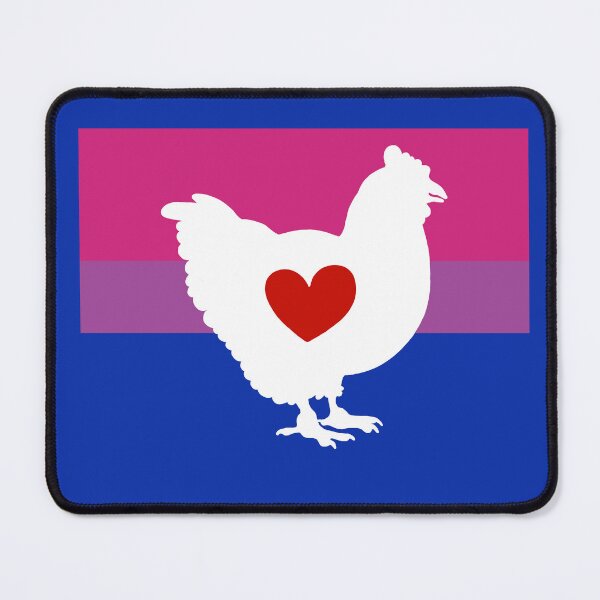 Item preview, Chicken Lover - LGBTQ Bisexual Flag Heart 01 Dark Blue designed and sold by Puddmuppy.