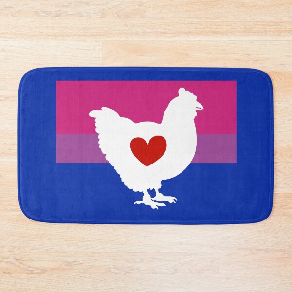 Item preview, Chicken Lover - LGBTQ Bisexual Flag Heart 01 Dark Blue designed and sold by Puddmuppy.