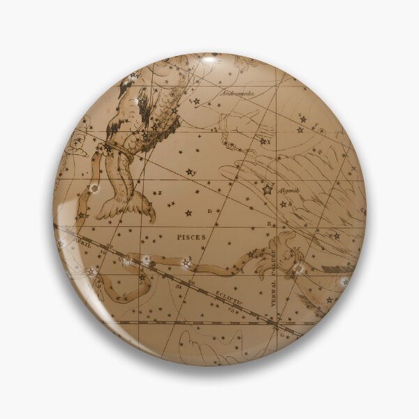 Item preview, Vintage Pisces Constellation Star Map - Antique Astronomy, Brown designed and sold by notsweettea.