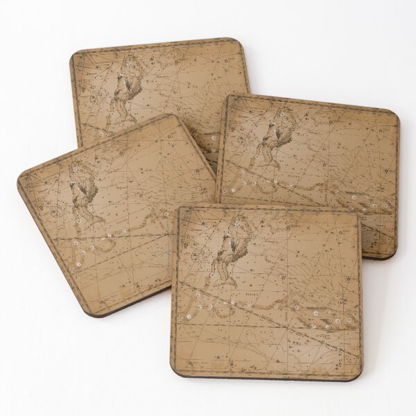 Item preview, Vintage Pisces Constellation Star Map - Antique Astronomy, Brown designed and sold by notsweettea.