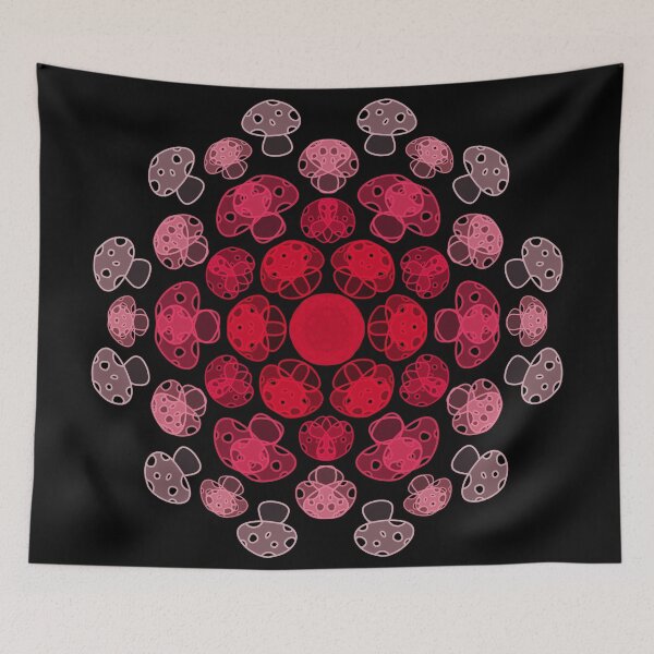 Item preview, Cursed Kaleidoscope - Red Mushrooms designed and sold by FinapplePudding.
