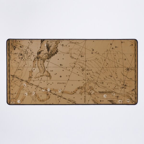 Item preview, Vintage Pisces Constellation Star Map - Antique Astronomy, Brown designed and sold by notsweettea.