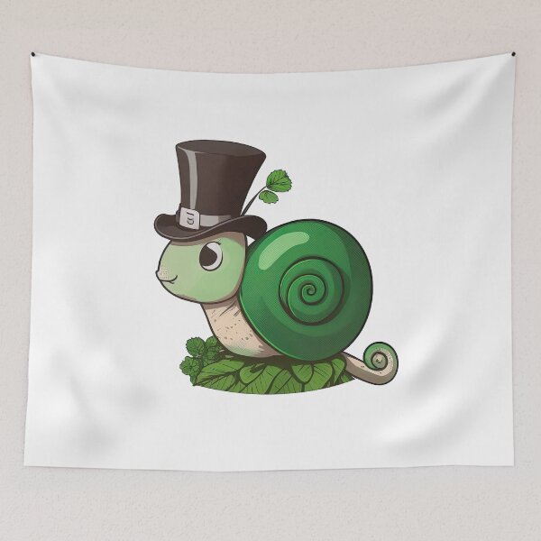 Artikelvorschau, Adorable snail with top hat saint patricks day entworfen und verkauft von artyficial-.