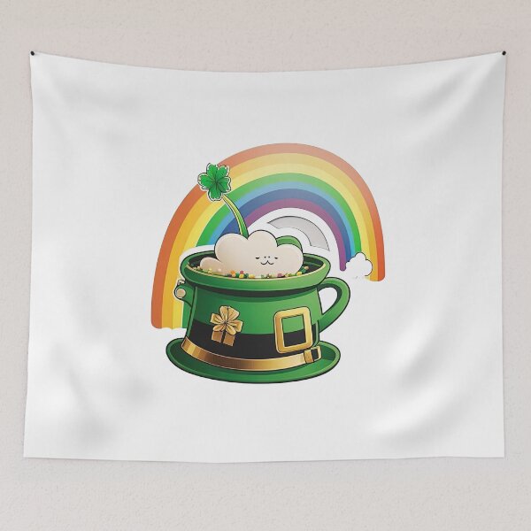 Artikelvorschau, Leprechaun lucky hat with rainbow saint patricks day entworfen und verkauft von artyficial-.