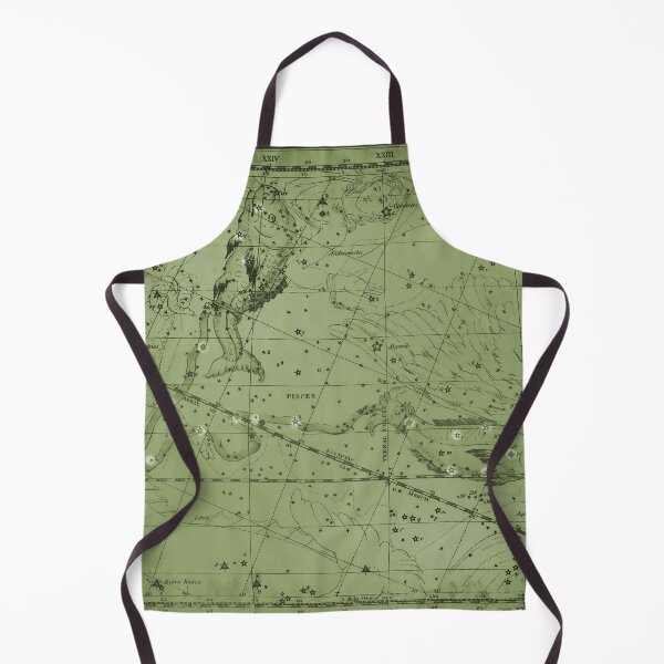 Item preview, Vintage Pisces Constellation Star Map, Green designed and sold by notsweettea.