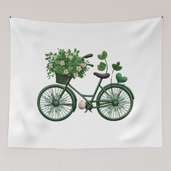 Aperçu de l'œuvre vélo porte-bonheur pour la Saint-Patrick créée et vendue par artyficial-.