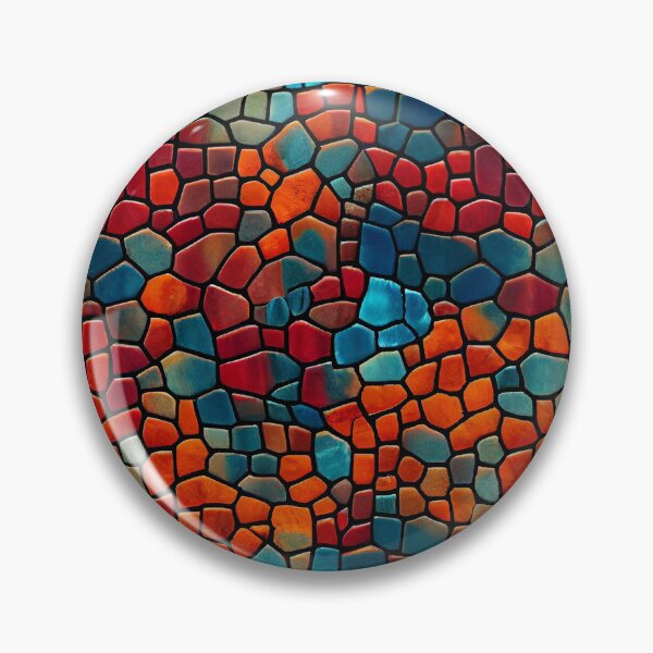 Item preview, Aggressive Mosaic Futuristic Coarse California Chic Pattern Digital Painting designed and sold by CodeAndColors.