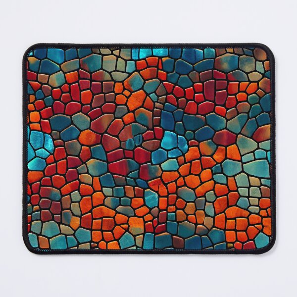 Item preview, Aggressive Mosaic Futuristic Coarse California Chic Pattern Digital Painting designed and sold by CodeAndColors.