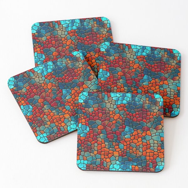 Item preview, Aggressive Mosaic Futuristic Coarse California Chic Pattern Digital Painting designed and sold by CodeAndColors.