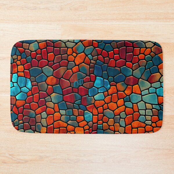 Item preview, Aggressive Mosaic Futuristic Coarse California Chic Pattern Digital Painting designed and sold by CodeAndColors.