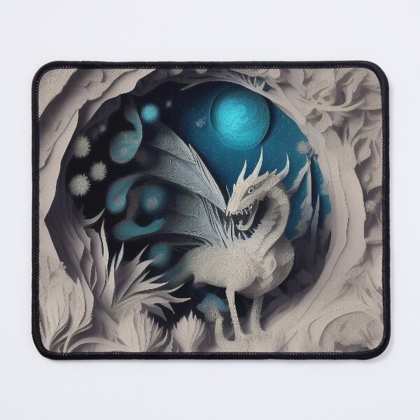 Item preview, PaperCut Art Dragon with Blue Sky designed and sold by Damitan.