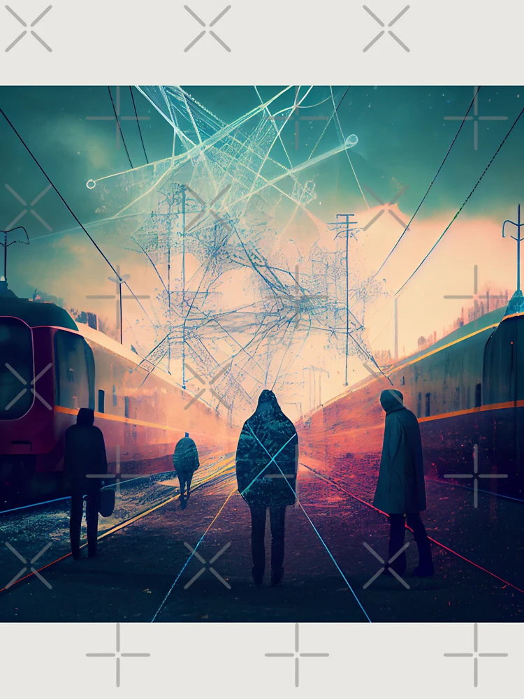 Thumbnail 6 von 6, Premium Oversized Pullover, Connections Digital Painting designt und verkauft von CodeAndColors.