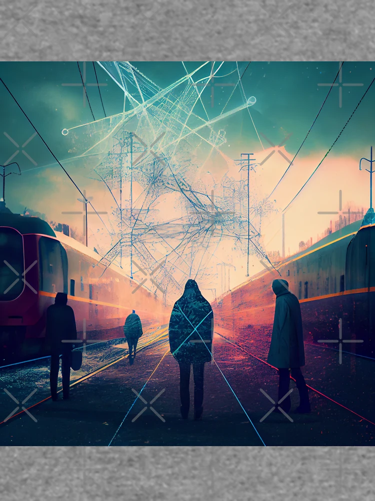 Thumbnail 6 von 6, Leichter Pullover, Connections Digital Painting designt und verkauft von CodeAndColors.